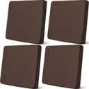 Newwiee Set of 4 Stretch Patio Cushion Covers Sofa Couch Seat Chair Slipcovers Cushion Cover Replacement Furniture Protector for Pets Washable(Dark Coffee,Seat Cover,Solid) 9.06"D x 7.87"W x 3.15"H