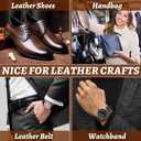 6 Pcs Leather Beveler Tools Set - 4 Size Edge Bevelers, Leather Cutting Knife, Beech Wood Edge Burnisher, Leather Crafting Tools for DIY Craft Work