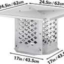 Chimney Cap, 17" x 17" Chimney Cover, Bottom Installation Method Adjustable to Fit Outside Existing Clay Flue Tile Dimensions 15" x 15" to 19.4" x 19.4", All Stainless Steel Structure