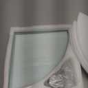 Glass Corner Shower Shelves, Tempered Floating Glass Shelves Wall Mount, Shower Caddy Organizer, Bathroom Corner Shelf with Zinc Alloy Brackets for Bathroom, Kitchen, Living Room, 9.8" x 9.8", 2 Pack Without Rail