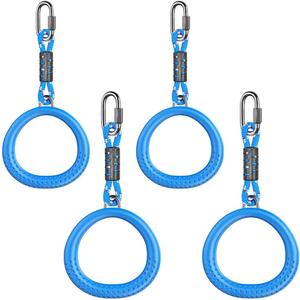 Dolibest 4 Pack of Gymnastic Rings,Monkey Ring Outdoor Backyard Ninja Accessories Set,Swing Bar Rings Obstacle Course for Training Equipment for Kids,1000LB Capacity