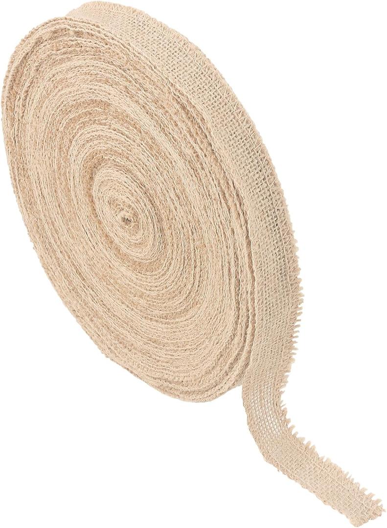 82 Yard 1 Inch Burlap Ribbon Roll, Jute Fabric Crafts Ribbon for Art, DIY Crafts, Decoration