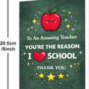 3 x Teacher Thank You Cards,Teacher Appreciation Gifts,Thank You Card for Teachers,Heartfelt Teachers Appreciation Card Gifts for Women Men with Envelope