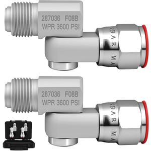 2Pcs 7/8" Airless Paint Spray Gun Swivel Joint 3600 PSI | 235486, 7/8" thread, 180 rotation, heavy-duty aluminum alloy, dual seal, fits most airless spray guns, 2-pack