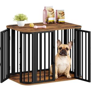 Hzuaneri 31.5'' M Dog Crate Furniture, Wooden Dog Kennel Indoor Dogs Cage