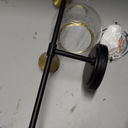 Black and Gold Bathroom Vanity Light 3-Lights Bathroom Light Fixtures Over Mirror with Clear Glass Shade 22.4 inch Wall Sconce Lighting Bath(Exclude E26 Bulb)