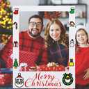 Beeveer 32 x 24 Inch Photo Booth Selfie Frame Prop Booth for Birthday Event Parties Large Blank DIY Cutout Props for Funny Decoration Christmas, Holiday Supplies