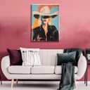 Western Cowgirl Wall Art Funky Wild WestWall Wall Decor Trendy Vintage Abstract Canvas Prints women Aesthetic Painting for Dorm Apartment Bedroom Posters Pictures Framed

24x16