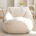MAXYOYO Kids Bean Bag Chair, Bean Bag Couch with Handle, Comfy Toddler Chair for Boys and Girls, Accent Sofa Chair with Pocket for Gaming Reading Relaxing, Beige