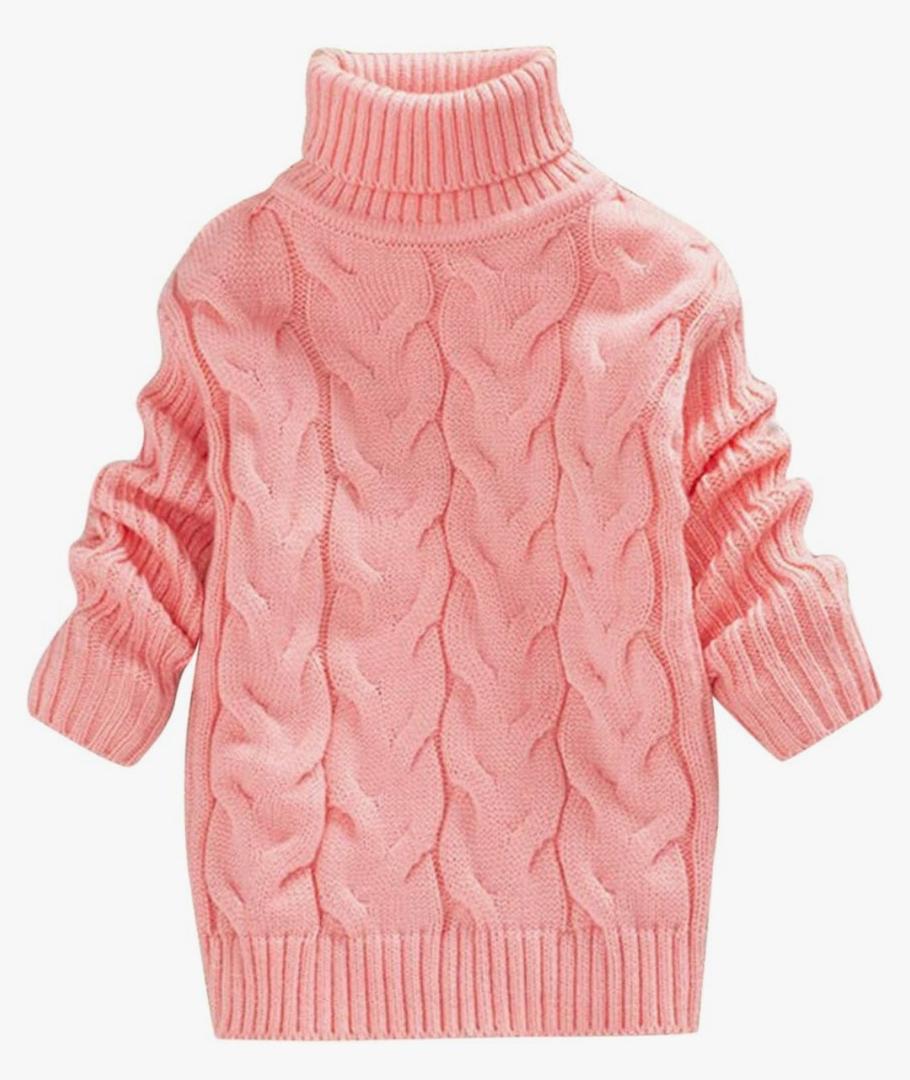 Evelin LEE Kids Cute Long Sleeve Turtleneck Winter Warm Knitted Christmas Sweater XS