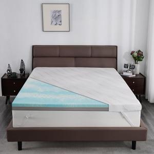 Extra Firm Mattress Topper RV King Size 3 Inch, Premium Cooling Gel+Bamboo High Density Memory Foam Mattress Topper with Removable Ice Silk Cover, Bed Topper for Pain Relief,No Smell,CertiPUR-US,72x80