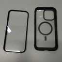 Miracase Magnetic for iPhone 15 Pro Max Case 6.7'' [Compatible with Magsafe] Full-Body Drop Proof Bumper Phone Case for iPhone 15 Pro Max with Built-in 9H Tempered Glass Screen Protector,Black