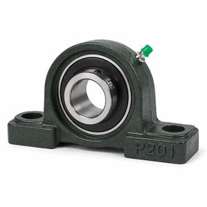 Pillow Block Bearing | Self-Aligning Bearing with Cast Iron Housing and Chrome Steel Insert | Base Mounted Bearing Unit for Industrial Machinery Use (UCP 201, 12 mm) 2 Pcs 