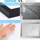 2 x OMISHE 9x9 inch Picture Frame Black for Wall Hanging or Tabletop Poster, Frame Display 7x7 inch with Mat or 9x9 Without Mat, Square Wall Gallery Photo Frame, Black