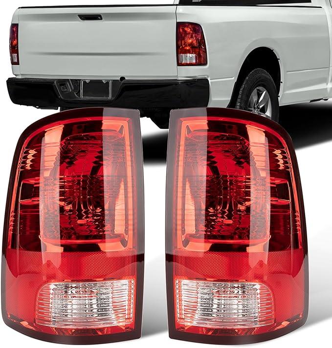 Tail Lights Fit Dodge Ram 1500 2500 3500 2009 2010 2011 2012 2013 2014 2015 2016 2017 2018 Rear Brake Back Up Cover Taillights Lens Assembly Left Driver Right Paeenger Side (Lamp Included 2009-2018)