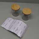 Glass Qtip Holder 2 Pack , Qtip Holder Dispenser Bathroom Set Bathroom Organizers and Storage Q tip Holder with Lid Makeup Storage Organizer for Cotton Swabs, Cotton Balls, Pads, Floss Picks Transparent