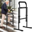 Upgrade 2-in-1 Assist Cane for Seniors, Both Stair Assist Cane and Standing Aid for Couch, Widening Anti Slip Base, Adjustable Height, Ultra Sturdy Bracket for Steps, Bathroom, Bedside (Extra Large)