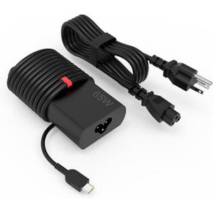 2025 Slim 65W USB C Charger Compatible with Lenovo ThinkPad Chromebook Yoga Flex ThinkBook IdeaPad Computer Type C Fast Charging Power Cord AC Adapter