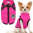 PETCARE Winter Dog Coat with Harness Built in Waterproof Dog Jackets Warm Pet Fleece Vest Windproof Snow Jacket Snowsuit Reflective Dogs Cold Weather Coats for Puppy Small Dogs Cats