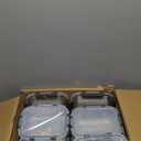 KOMUEE 10 Packs 30 oz Glass Meal Prep Containers,Glass Food Storage Containers with Lids,Airtight Lunch Bento Boxes,Microwave,Freezer and Dishwasher,Gray