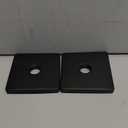 3.5 Inch Large Shower Arm Flange Square Matte Black Plumbing Cover Plates Large Size Universal Replacement Escutcheon Cover Plate for Covering Gaps, Holes, Fits All Standard 1/ 2" Pipes (2 Packs)