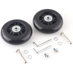 F-BER Suitcase Luggage Wheels Replacement Kit - OD40-64mm Wheels, ABEC 608zz, Set of 2