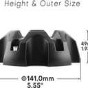 5.55in Wheel Center Caps for Ballistic Center Hubcaps, 4 Pack Glossy Black Center Cover Replacement, 6 lugs