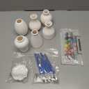 Fuyoooo 6 Sets Paint Your Own Vases Unpainted White Vases Ceramic Painting Kit for Adults with Paint Brushes, Underglaze Paints and Palettes for Christmas Birthday Party Activity Gift Art DIY Supplies