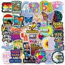 Eclazul Positive Affirmation Motivational Stickers - 50 Pcs Inspirational Emotional Support Vision Board Supplies for Kids Adults Waterproof Vinyl Decals Bulk for Scrapbook Journaling Water Bottles