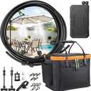 Ausic Portable Misting System for Outside Patio, Outdoor Water Cooling Mister with Battery Powered Pump (Max 8Hrs), 20L Bucket, 26FT Hose, Patio Misters for Tailgating, Pasture, Camping, Canopy, Sport