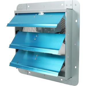 14 Inch Shutter Exhaust Fan, Exhaust Fan Wall Mounted, Automatic Aluminum Shutter Suitable For Garages Basement Attic