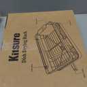 Kitsure Dish Drying Rack for Kitchen Counter, Stainless Steel Sink Organization and Storage Essentials with Cutlery Holder, Home and Appartment Decor, 12.2''W x 15.7''~23''L, White