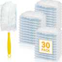30 Pack Dusters Refills Compatible with Swiffer Duster Handle Models, 180 One Sided Duster Refills for Short and Extendable Handles, with 1 Pack Handle