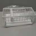 Cisily Sink Caddy Sponge Holder - Stainless Steel Rustproof, High Brush Holder, Dish Sponge Organizer with Divider (White) (9.25)