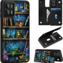 for Motorola Moto G Stylus 5G (2024) 6.7" Wallet Case with Credit Card Holder, Shockproof Protective Kickstand Credit Card Slot Holder Flip Soft PU Leather Cover, Book Butterfly