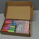 125 PCS Sewing Thread Assortment, 36 Colors 400yd Sewing Thread with Matched 36 Colors Bobbins, Plus 50 PCS Sewing Machine Needles for Home Sewing Machine