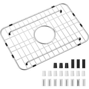 Sink Grid 18" X 12-1/2", Centered Drain with Corner Radius 1-1/2" (18" X 12-1/2" Centered Drain)