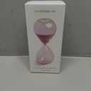 DesignWorks Ink Hourglass Gift Boxed Sand Timer 30-Minute Retro Glass Timer, 7.8" Tall, Peachy Ombre