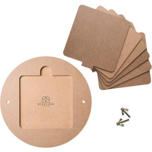 Bat System for Potters Wheel, 12 Round Outer Bat with Set of Six 7 Square Inner Bats, Bat Adapter with Removable Inserts for Throwing Pottery, for Potters and Clay Artists (6)