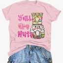 Christmas Shirts for Women Funny Nutcracker Graphic Xmas Shirt Cute Short Sleeve Tops Size L