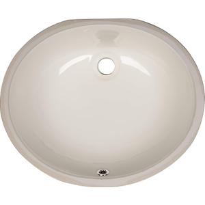 MSI 17.0” (L) x 14.125” (W) x 7.75” (H) Oval Porcelain Ceramic Undermount Bathroom Vanity Vessel Sink, Bisque