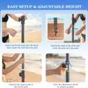 UIRWAY Beach Umbrella, Heavy Duty Windproof Beach Umbrellas with Sand Anchor & Tilt, Sun Protection Portable Beach Umbrella with Carrying Bag for Beach, Patio Garden Pool Outdoor