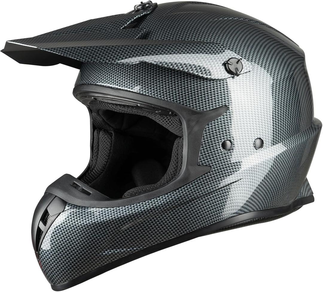 Favoto Adult Dirt Bike Helmets - DOT Approved Lightweight Motocross/ATV/UTV Helmet for Men Women, with Removable Visor and Washable Padding (Small)