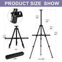 AROIC Art Painting Artist Easel Stand, Painting Display Easel Stand,Portable Adjustable Iron Tripod Display Stand with Bag, Height from 20 to 66 in for Table-Top/Floor Drawing and Displaying(12 Pack)