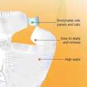 3XL Adult Diapers for Women and Men - Case of 32 Bariatric Disposable Briefs with Tabs and Stretchable Side Panels - Breathable with Max Absorbency