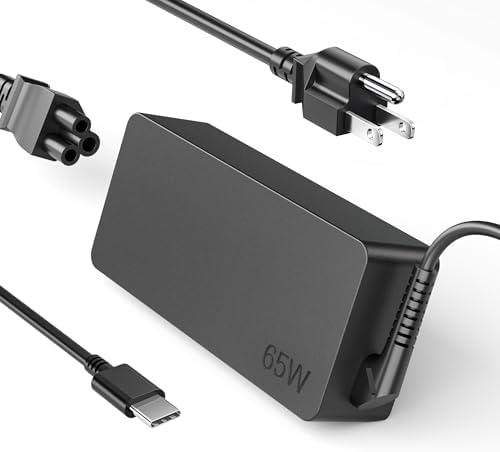 65W 45W USB C Laptop Charger Compatible with Lenovo Chromebook/Thinkpad/Yoga ADLX65YDC2A Computer Charger USB Type C AC Power Adapter