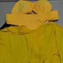 Meyeeka Womens Sexy High Waist Rash Guard Swimwear Long Sleeve 3PCS Swimsuit (Large, Yellow)