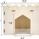 Yesland Rabbit Hideout Castle, Wooden Bunny Houses and Hideouts, Detachable Small Animal Play Hideaway Hut and Playhouse for Indoor Bunnies Guinea Pig Hamster Chinchilla Gerbil