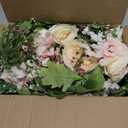 2 Pack Artificial Peony Flower Garland - 6ft Silk Peony Garland Flower Vine Champagne Peony Silk Roses Flowers for Wedding Arch Party Table Decor (2, Champagne)