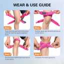 Dual Patella Strap - Double-Strap Open Patella Knee Support, Breathable & Stable Design (2-Pack,Pink, Size M)